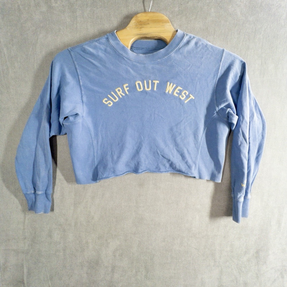 Billabong Wrangler Oversized Cropped Sweatshirt Surf Out West Womens Small